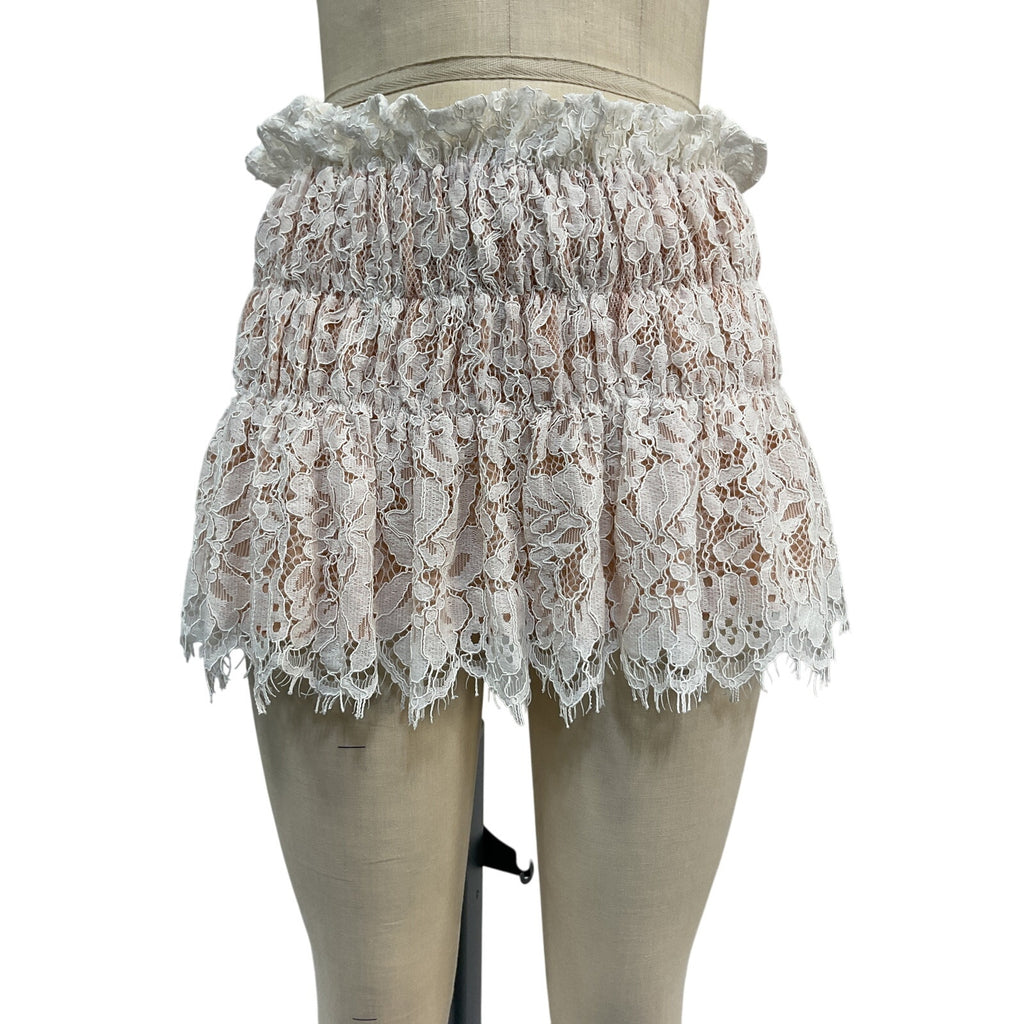 Majorelle 'Dana' White Nylon Mini Skirt Size S