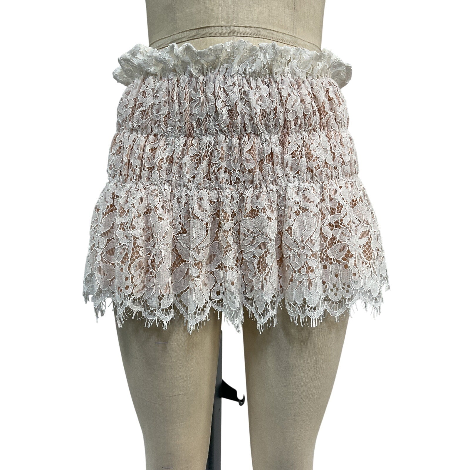 Majorelle 'Dana' White Nylon Mini Skirt Size S