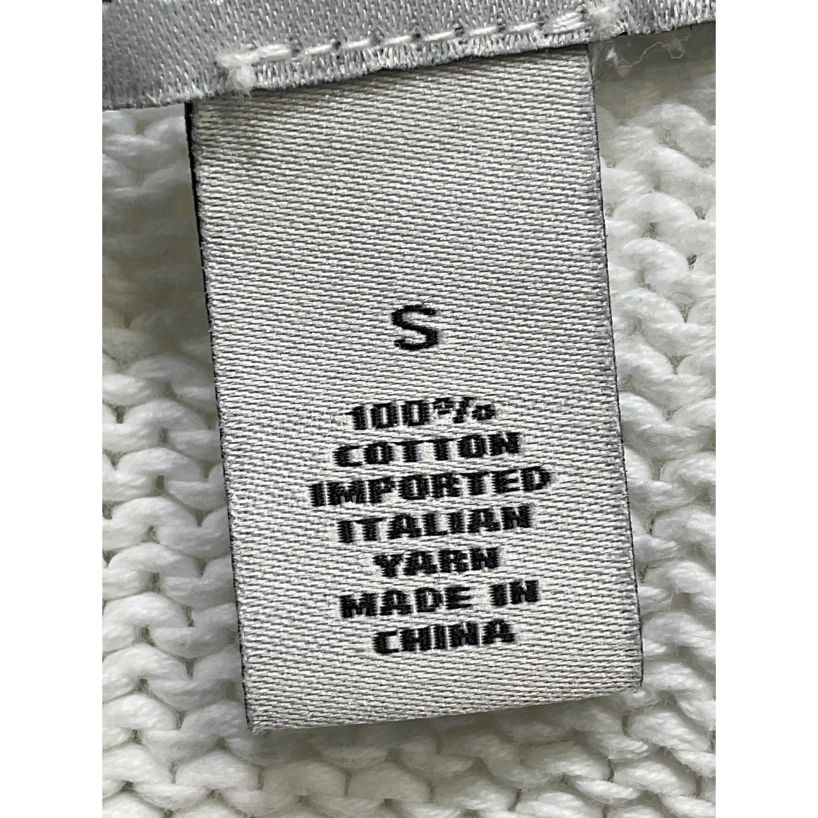 Autumn Cashmere White Relaxed Solid Crew Size S