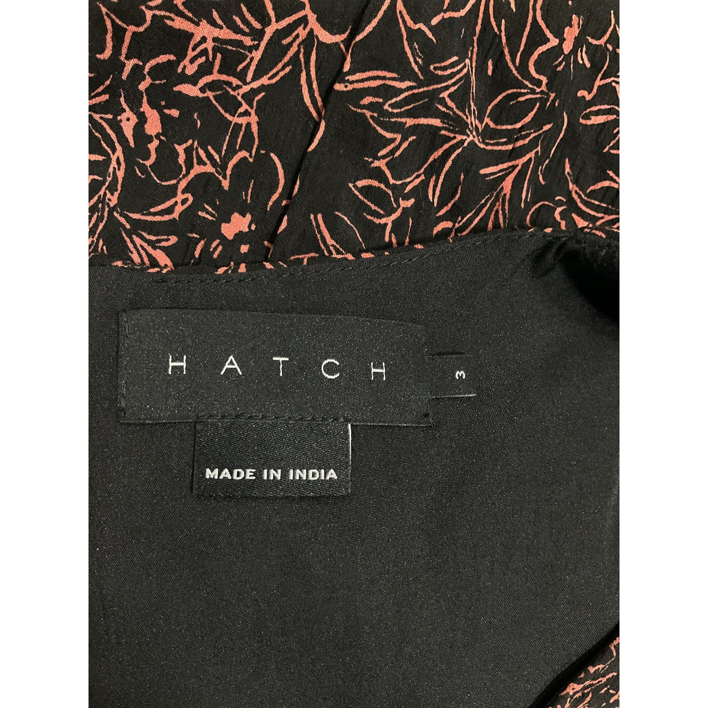 Hatch 'The Juliet' Black Floral Print Top Size 3