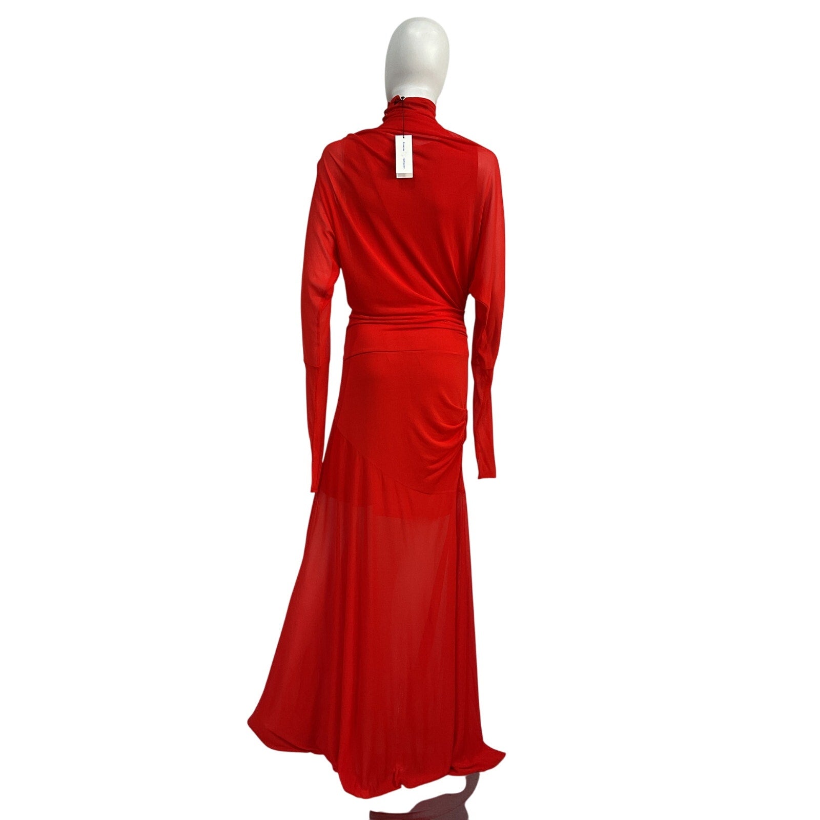 Proenza Schouler 'Paula' Red Viscose Dress Size 10 - NWT