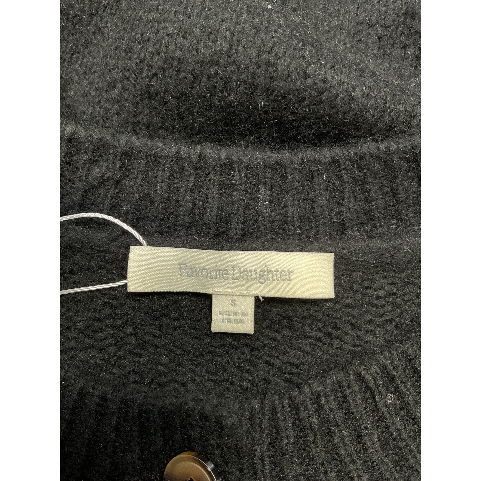 Favorite Daughter The Oversized Black Merino Wool Cardigan Size S