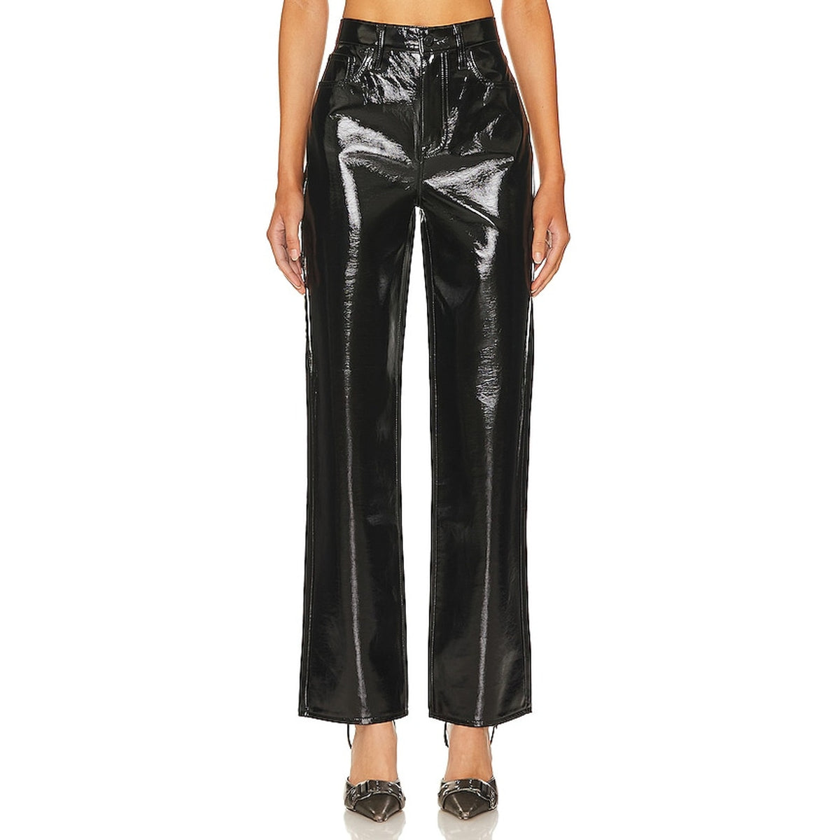 Pistola 'Cassie' Super High Rise Straight Faux Leather Pant Size 26