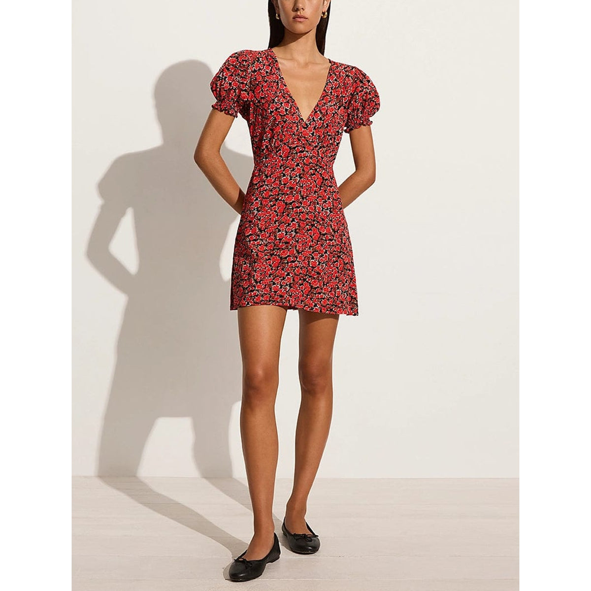 Faithfull The Brand 'Albertina' Red Crepe Mini Dress Size S - NWT