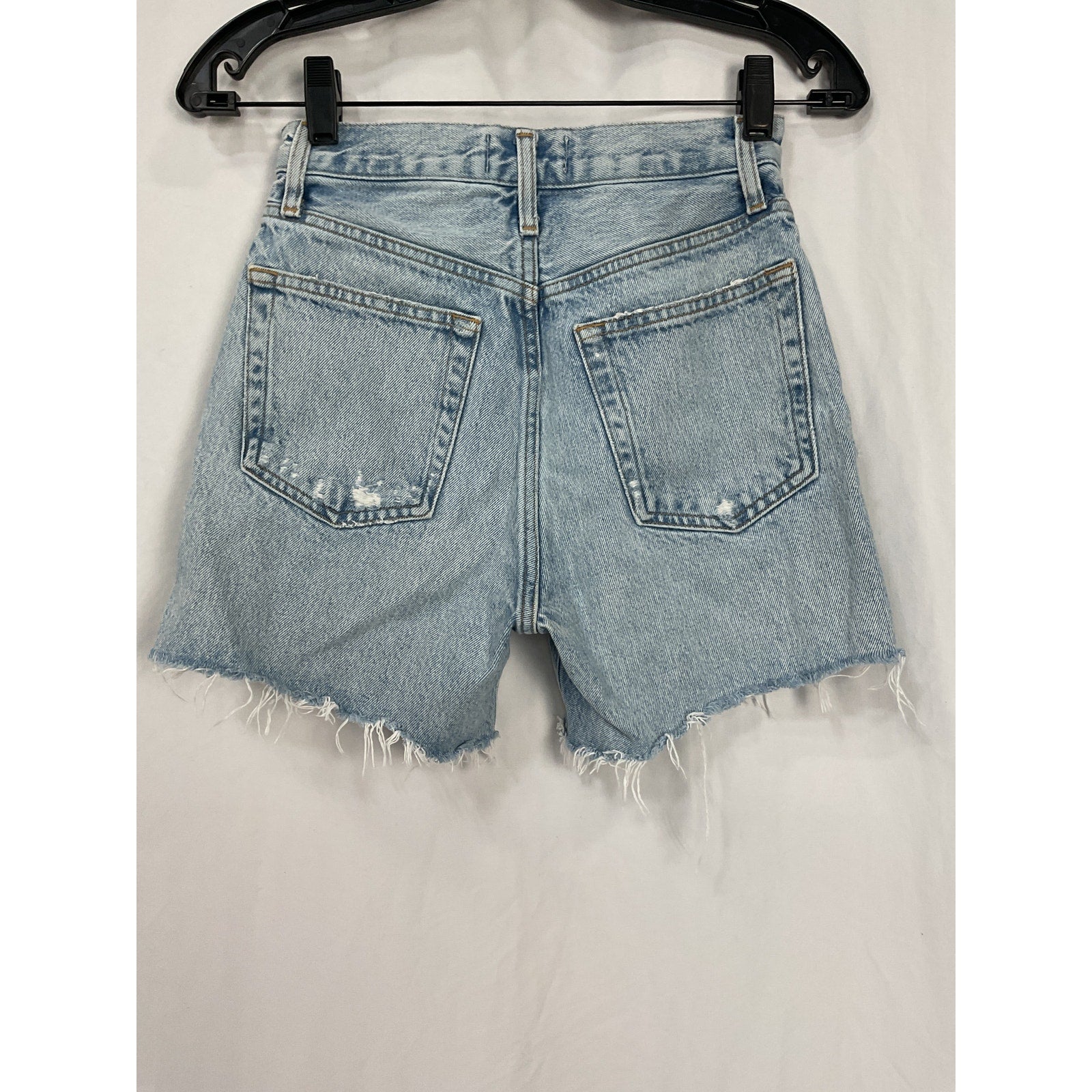 Agolde 'Dee' Blue Cotton High Rise Denim Jean Shorts Size 23