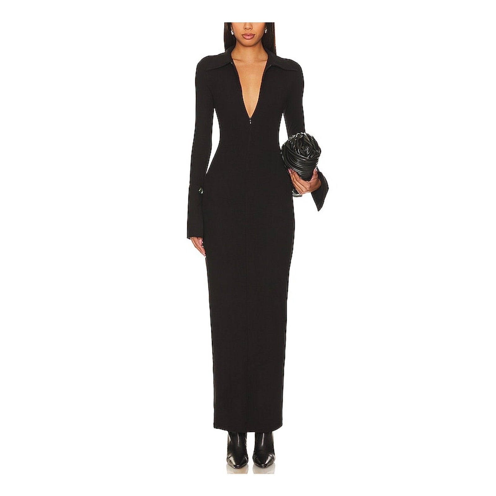 The Line By K 'Candela' Black Rayon Maxi Dress Size S
