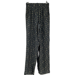 Ganni Floral Print Black Straight Leg Pants Size 36 EU / US 4