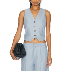 St. Agni Tailored Blue Carter Vest Size M