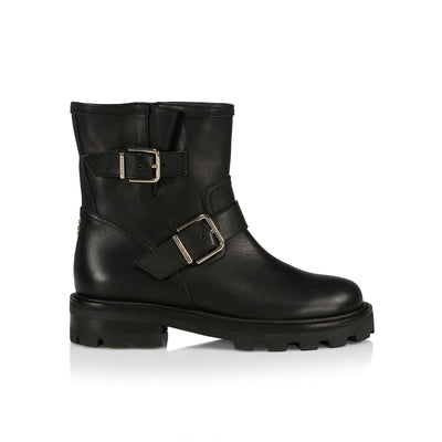 Jimmy Choo Buckled Black Youth Li Biker Boots Size 11 US / 41 EU
