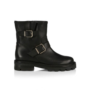 Jimmy Choo Buckled Black Youth Li Biker Boots Size Womens 11 US / 41 EU