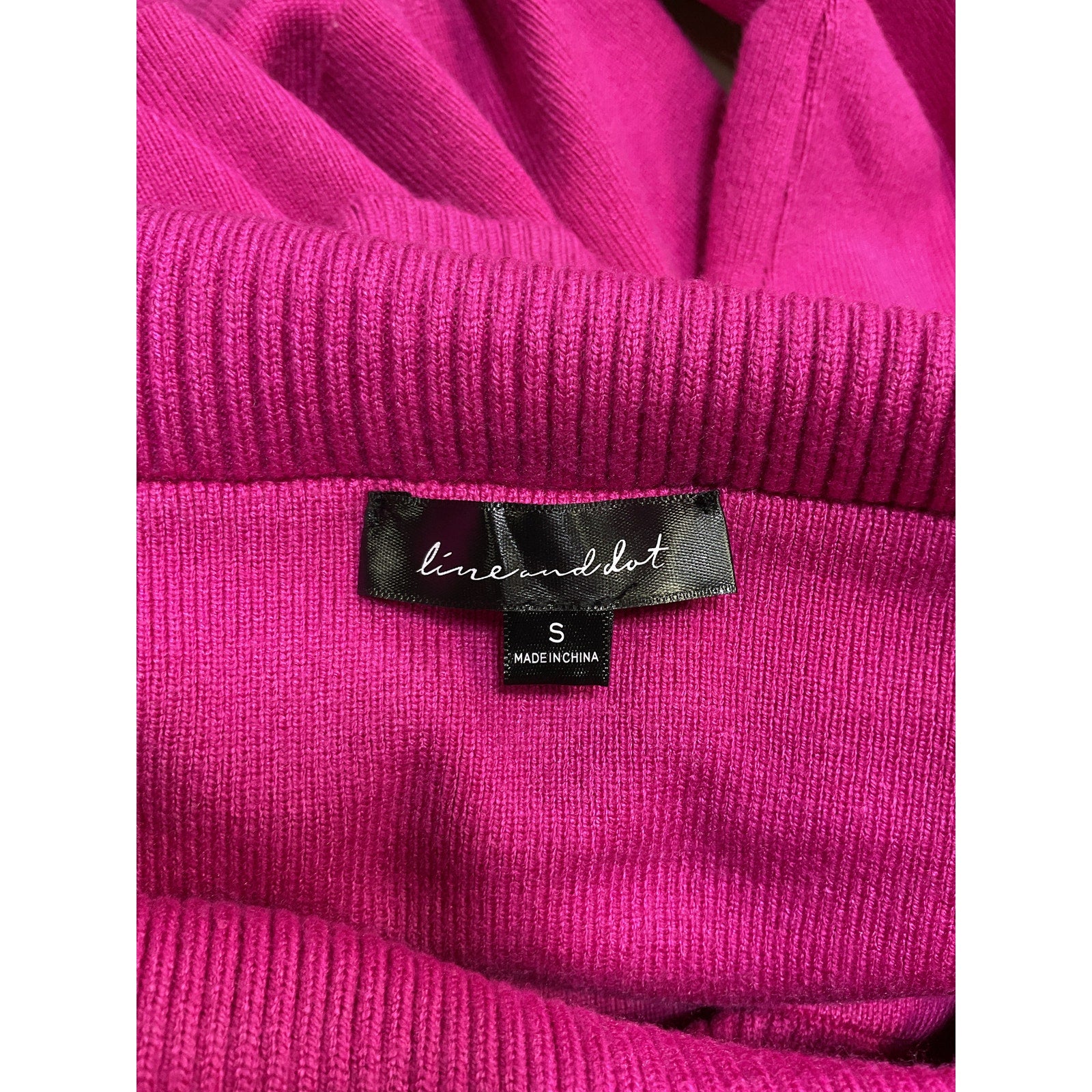 Line & Dot 'Heart Struck' Pink Cotton  Sweater Size S