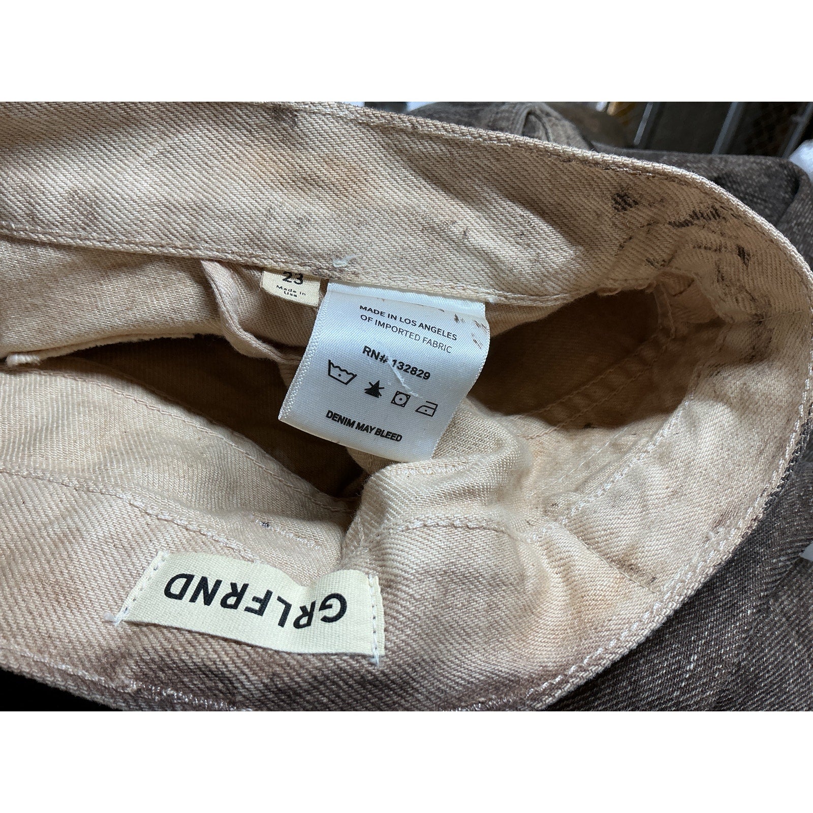 Grlfrnd 'Lara' Brown Cotton Jean Size 23