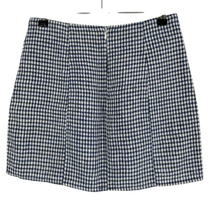Reformation Gingham Blue Vera Skirt Size 2