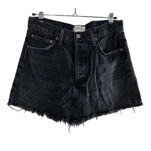 Agolde Frayed Black Parker Skirt Size 26