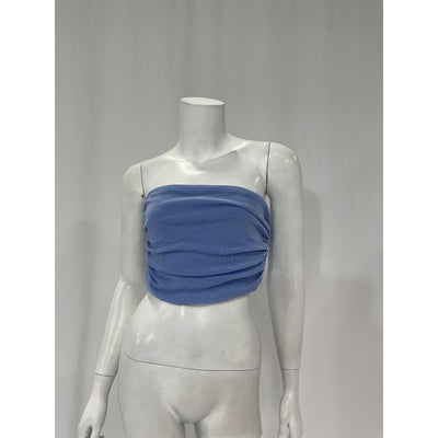 Michael Costello 'Isla' Blue Lurex Top Size M