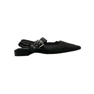 Rag & Bone Woven Black Astra Slingback Flats Size 9.5