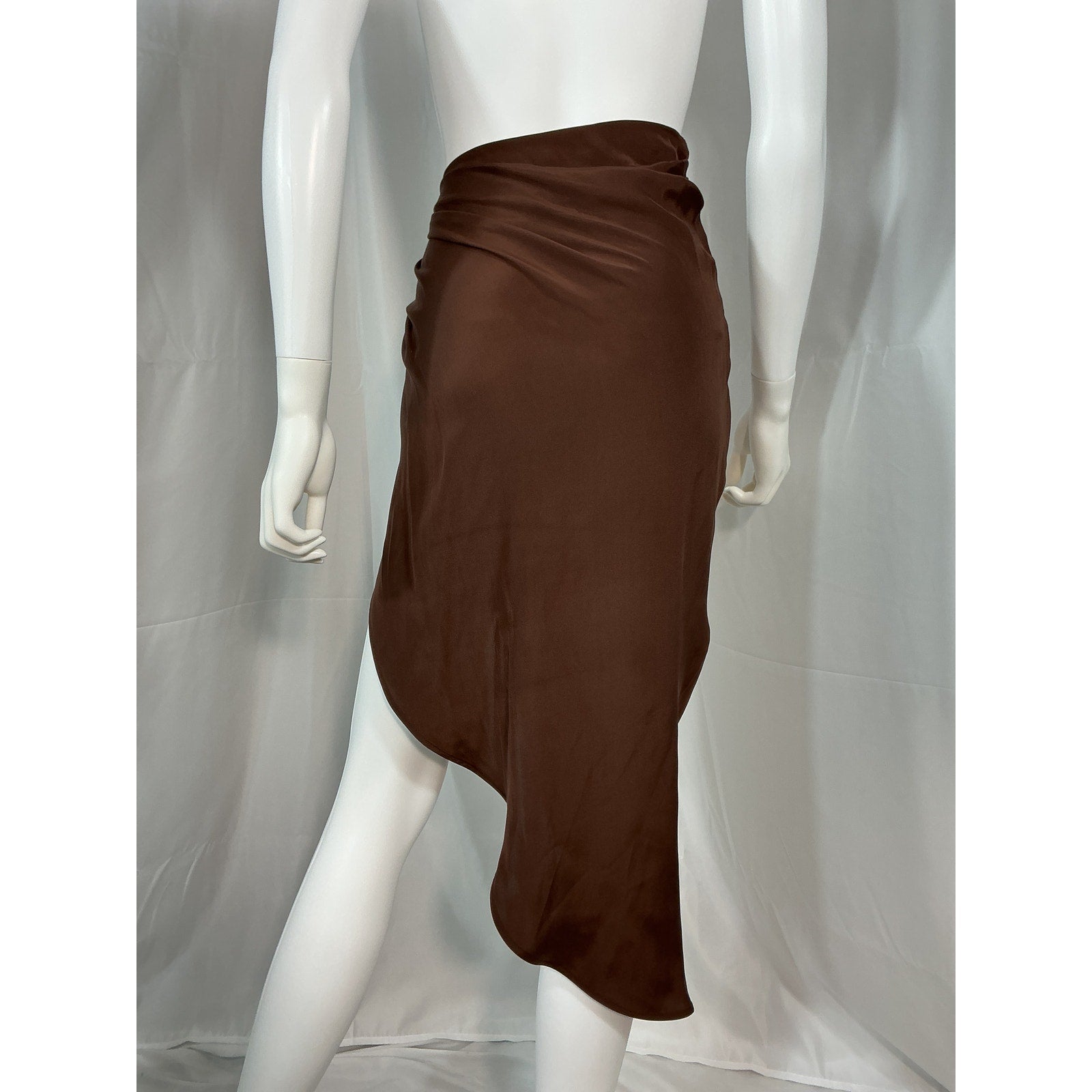 Gauge81 'Paita' Brown Silk Skirt Size XS
