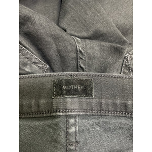 Mother 'The Lil Hustler' Black Cotton Petites Ankle High Rise Cropped Bootcut Jeans Size 26P