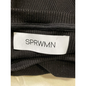 Sprwmn 'Cropped' Black Baby Longsleeve Crewneck Tee Size M