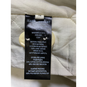 Isabel Marant 'Odelino' Black Wool Leopard-Print Jacket Size 34