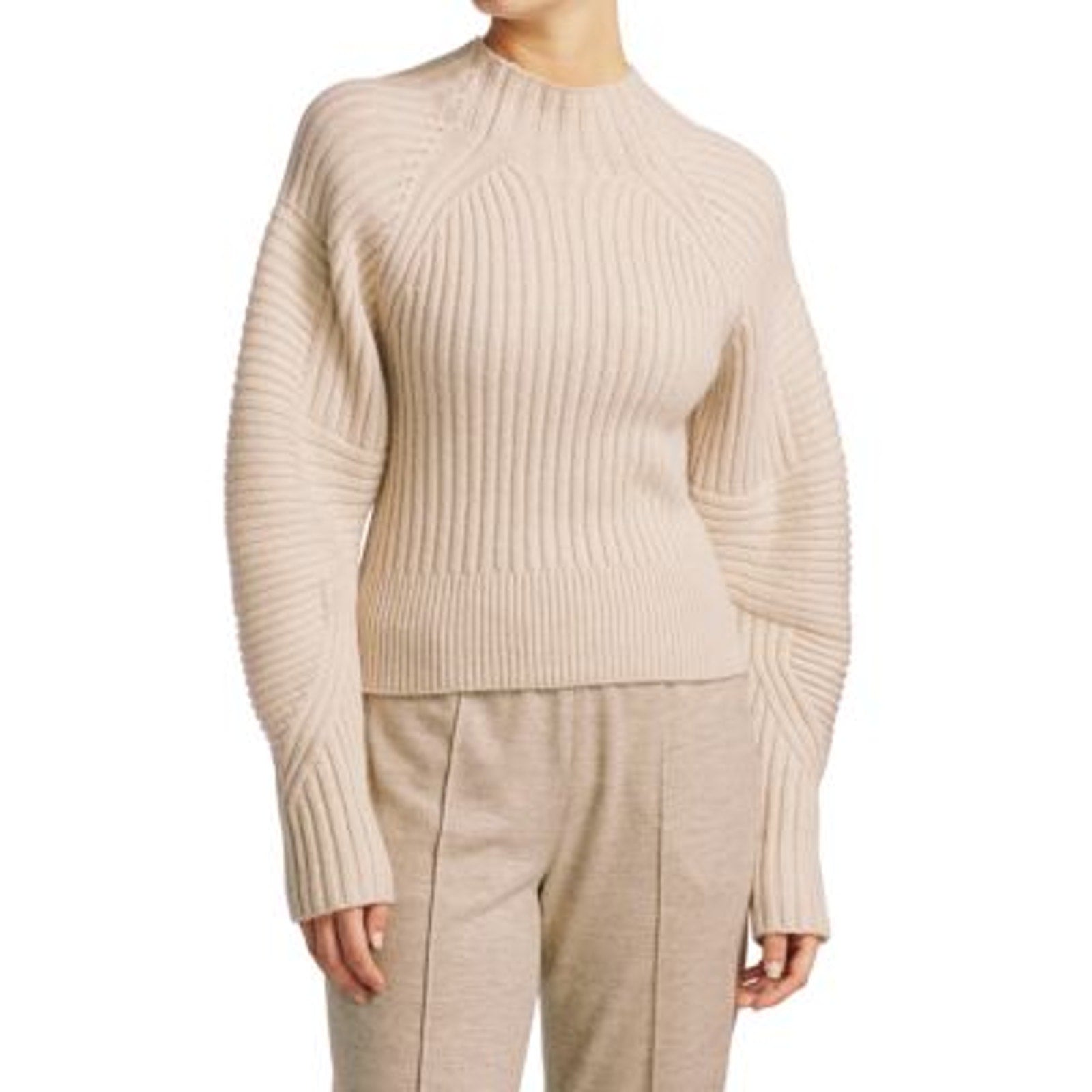 Rag & Bone 'Oaks' White Wool Mockneck Top Size S