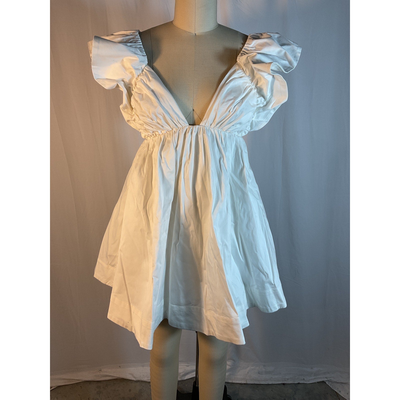 For Love & Lemons White 'Clementine' Mini Dress Size S
