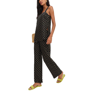 Reformation Linen Polka Dot Black Kristen Set Size S