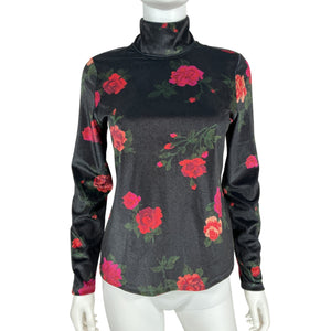 Sézane Floral Black Omaya Blouse Size M