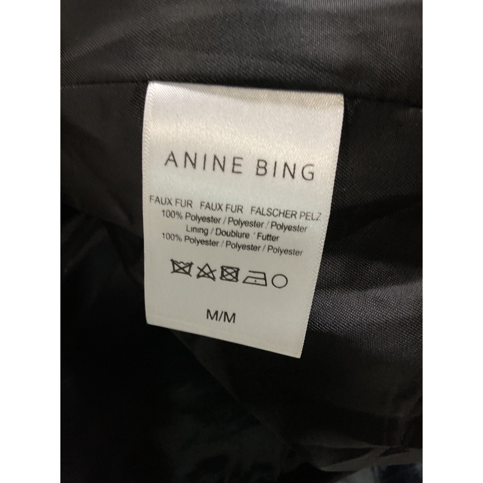 Anine Bing 'Ryder' Tan Faux Fur Jacket Size M