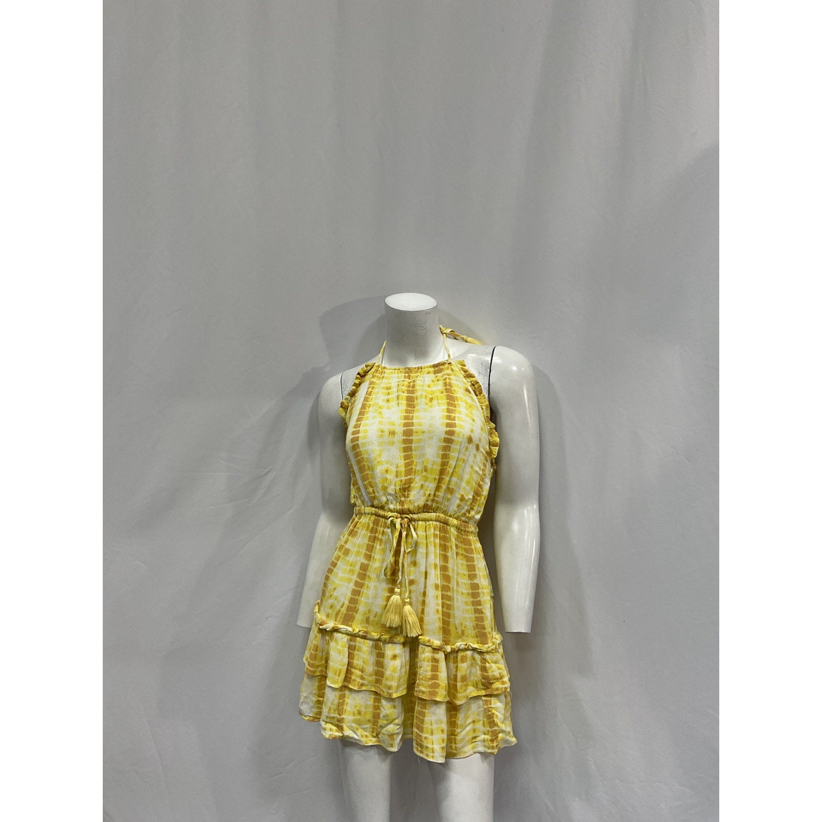 Majorelle 'Baker' Yellow Rayon Mini Dress Size XXS
