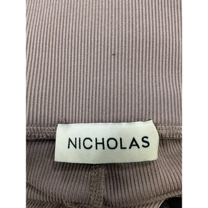 Nicholas 'Delia' Brown Polyester Rib High Waist Legging Size M
