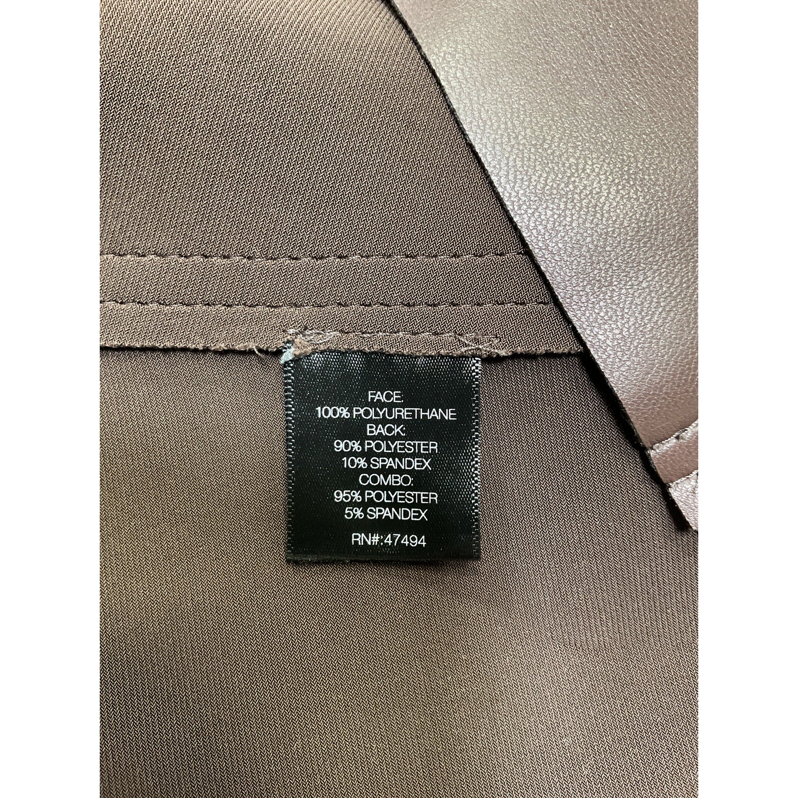 Norma Kamali Strapless Brown Polyurethane Grace Mini Dress Size XS