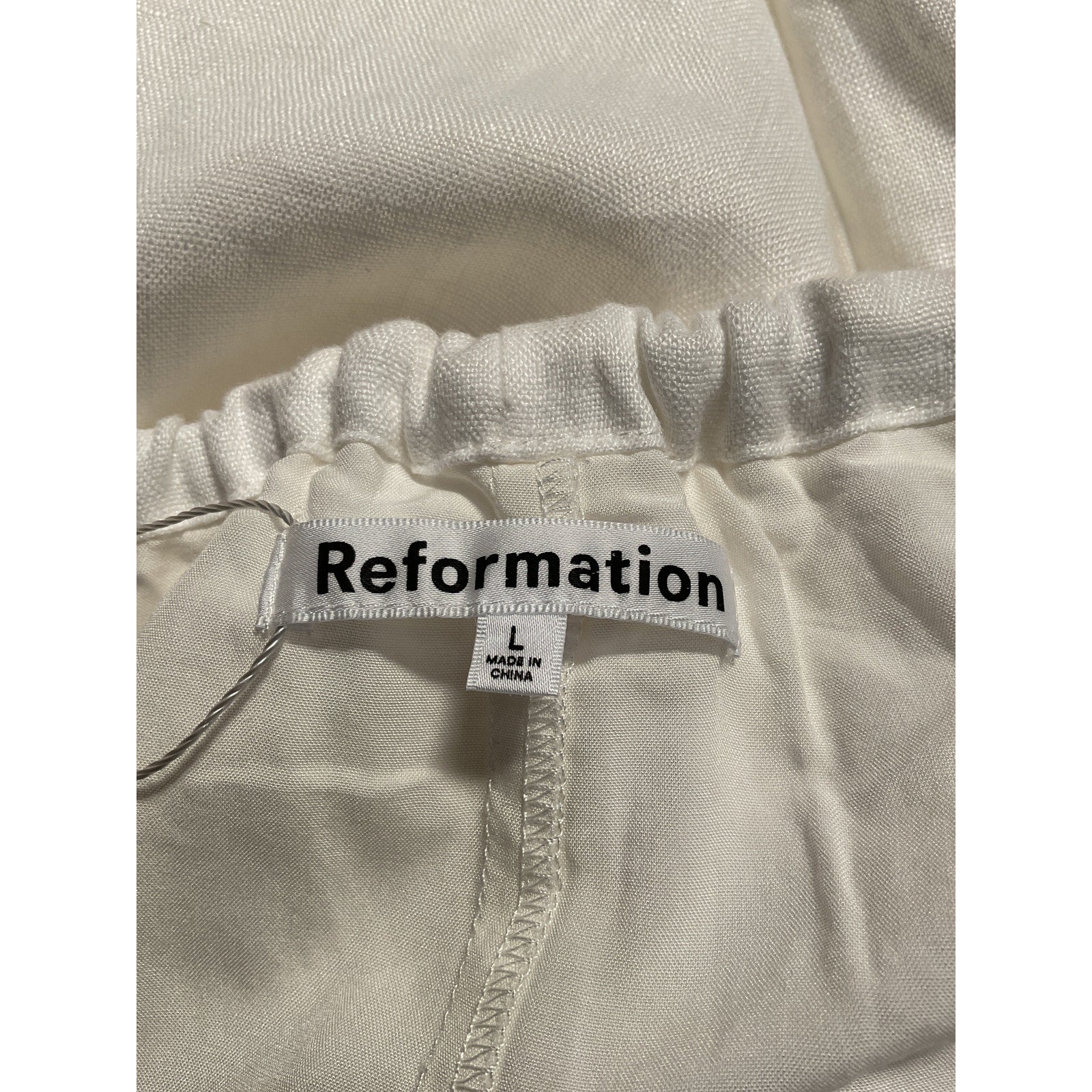 Reformation 'Lucy' White Cotton Skirt Size L
