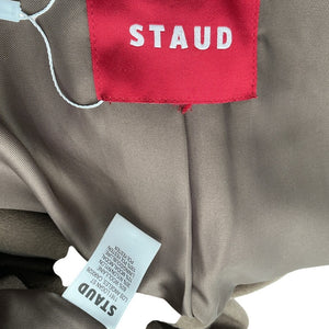 Staud Tailored Brown Serge Overcoat Size XL