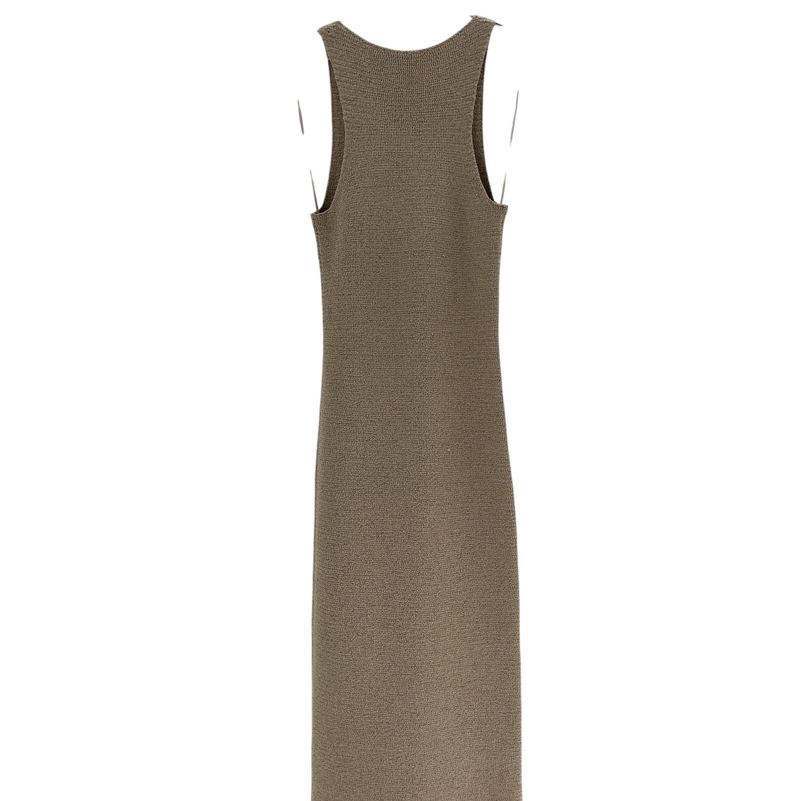 Helmut Lang Ribbon Tan Cotton Midi Dress Size M