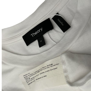 Theory Classic White Crewneck T Shirt Size P