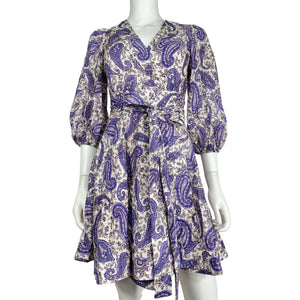 Zimmermann Paisley Multicolor Devi Mini Wrap Dress Size 0