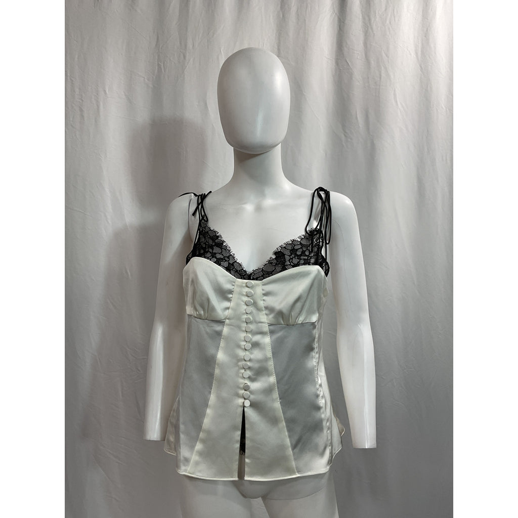Simkhai 'Hyla' White Satin Camisole Top Size 6