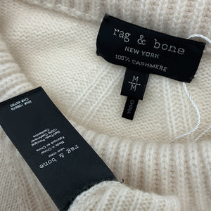 Rag & Bone Slim Ivory Pierce Crewneck Sweater Size M