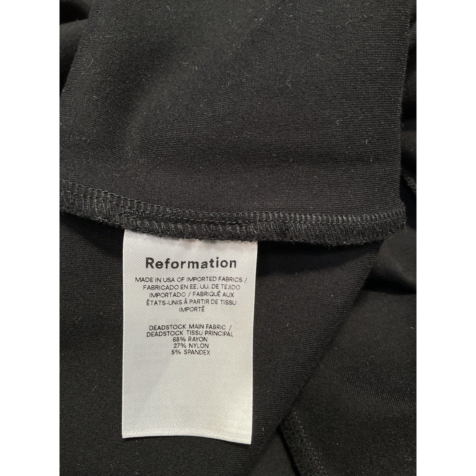 Reformation 'Cove' Black Rayon Pant Size M