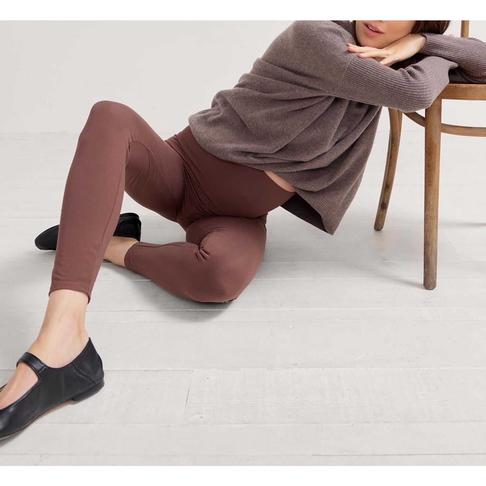 Hatch Brown Bamboo The Ultimate Before, During & After Legging Size S