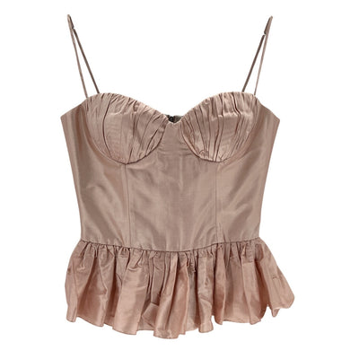 Intermix Satin Pink Rozie Corsets Peplum Corset Top Size 40