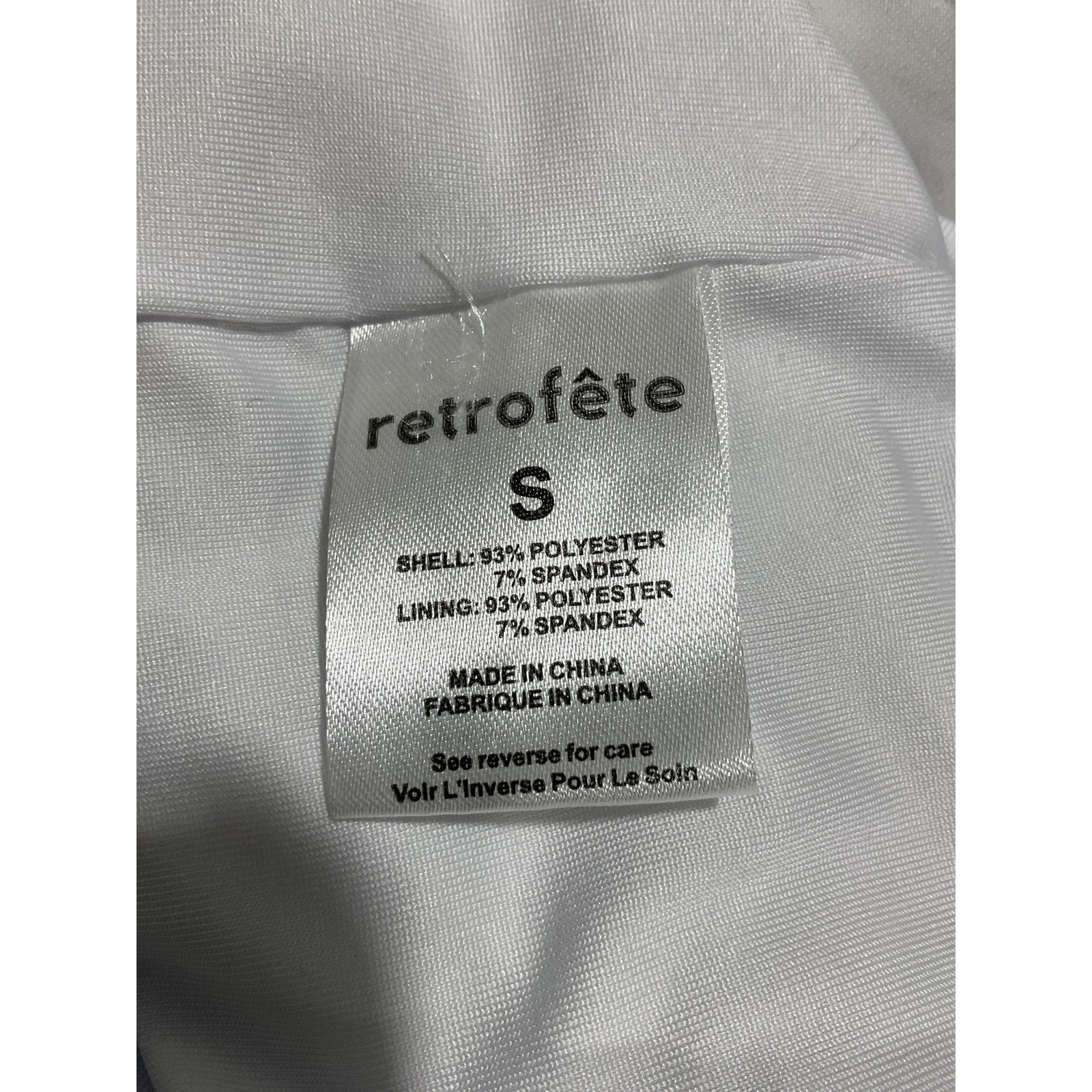 Retrofete 'Kai' White Polyester Dress Size S