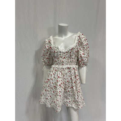 For Love & Lemons 'Jackson' White Cotton Mini Dress Size XS