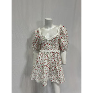 For Love & Lemons 'Jackson' White Cotton Mini Dress Size XS