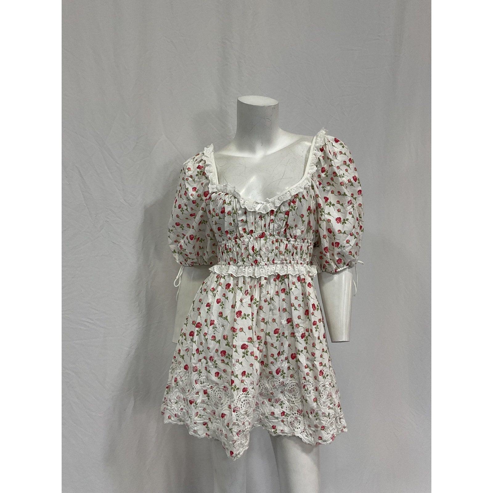 For Love & Lemons 'Jackson' White Cotton Mini Dress Size XS