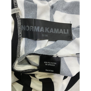 Norma Kamali Striped Black All In One Bodysuit Size S