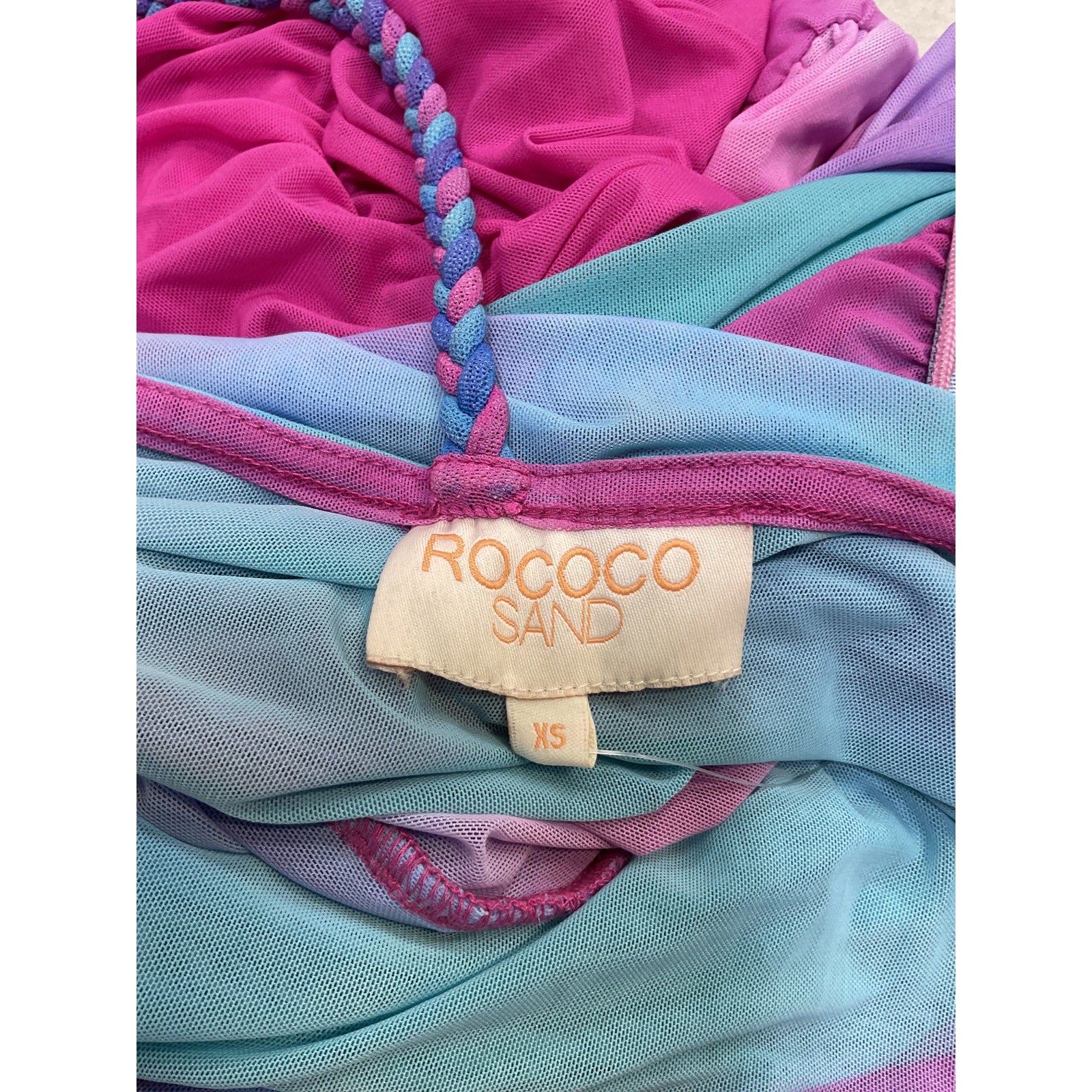 Rococo Sand 'Cloud' Pink One Shoulder Cut Out Maxi Dress Size XS - NWT