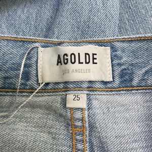 Agolde High Rise Blue Criss Cross Denim Jeans Size 25