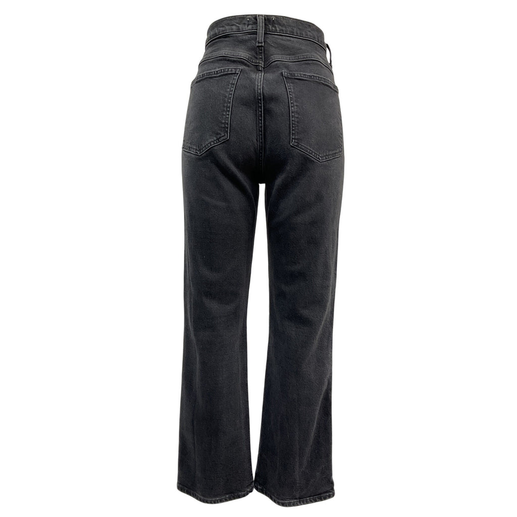Agolde Pinch Waist High Rise Black Cotton Kick Flare Denim Jean Size 30